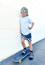 Load image into Gallery viewer, Checkered Flame Lounge Shorts