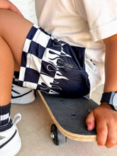 Load image into Gallery viewer, Checkered Flame Lounge Shorts
