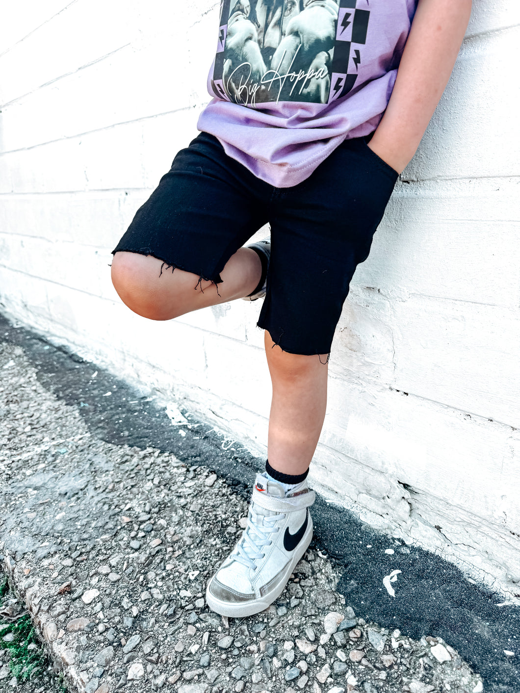 Cut off Black Shorts
